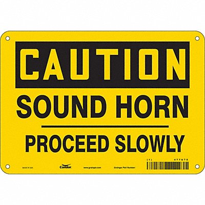 CONDOR 477U75 Traffic Sign 7 in x 10 in Aluminum