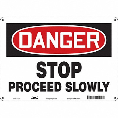 CONDOR 477V04 Safety Sign 10 in x 14 in Polyethylene