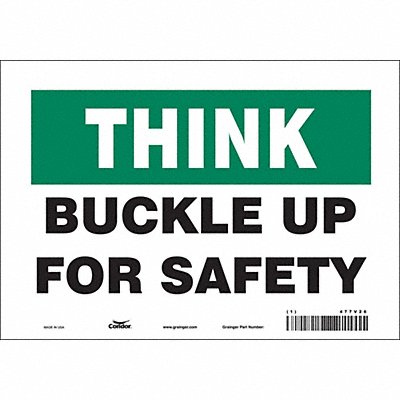 CONDOR 477V26 Safety Sign 7 inx10 in Vinyl
