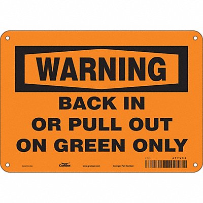 CONDOR 477V52 Traffic Sign 7 in x 10 in Aluminum
