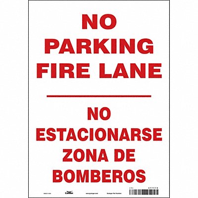 CONDOR 477Y79 Fire Lane No Parking Sign 14 x 10