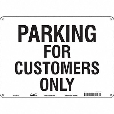 CONDOR 478C17 Customer Parking Sign 10 x 14