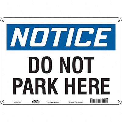 CONDOR 478C46 Safety Sign 10 inx14 in Aluminum