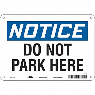 CONDOR 478C48 Safety Sign 7 inx10 in Polyethylene