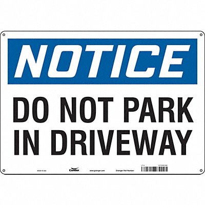 CONDOR 478C58 Safety Sign 14 inx20 in Polyethylene
