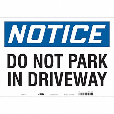 CONDOR 478C61 Safety Sign 14 inx20 in Vinyl