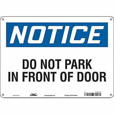 CONDOR 478C63 Safety Sign 10 inx14 in Aluminum