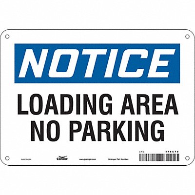 CONDOR 478C70 Safety Sign 7 inx10 in Polyethylene