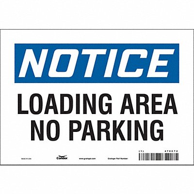 CONDOR 478C72 Safety Sign 7 inx10 in Vinyl