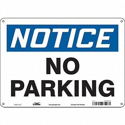 CONDOR 478C75 J7000 Safety Sign 10 inx14 in Aluminum