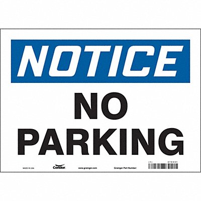 CONDOR 478C81 J7000 Safety Sign 10 inx14 in Vinyl