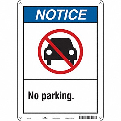 CONDOR 478C89 No Parking Sign 14 x 10