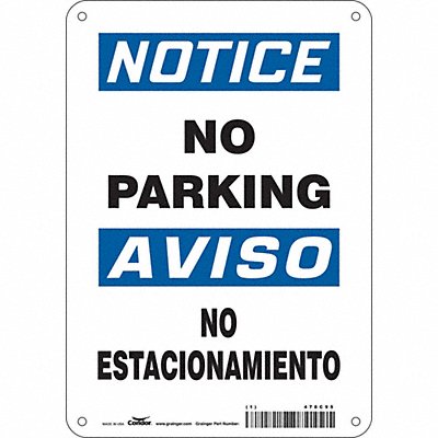 CONDOR 478C95 Safety Sign 10 inx7 in Aluminum