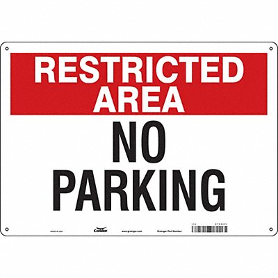 CONDOR 478D21 Restricted Area No Parking Sign 14 x20