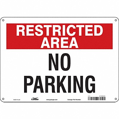 CONDOR 478D24 Restricted Area No Parking Sign 10 x14