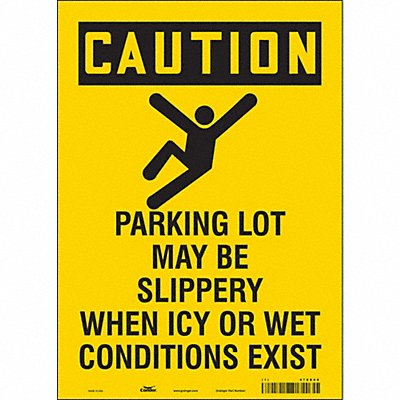 CONDOR 478D68 K1561 Safety Sign 14 inx10 in Vinyl