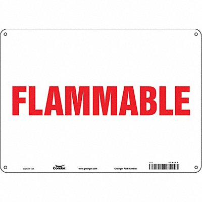 CONDOR 478F03 J9305 Safety Sign 10 inx14 in Polyethylene