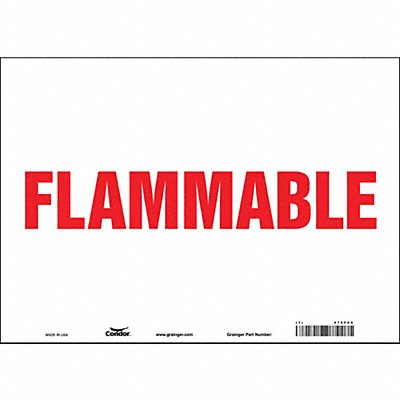 CONDOR 478F06 J9305 Safety Sign 10 inx14 in Vinyl