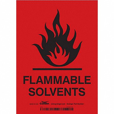 CONDOR 478F17 Safety Sign 7 inx5 in Vinyl