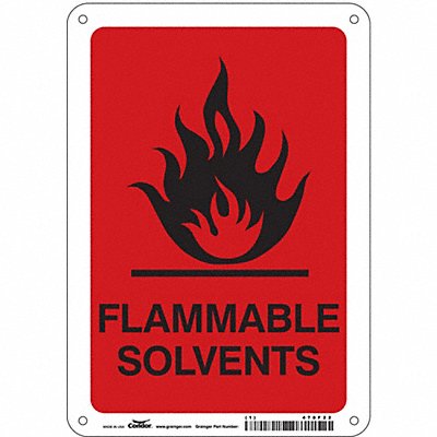 CONDOR 478F22 Safety Sign 10 in x 7 in Polyethylene