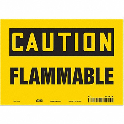 CONDOR 478F30 Safety Sign 7 inx10 in Vinyl