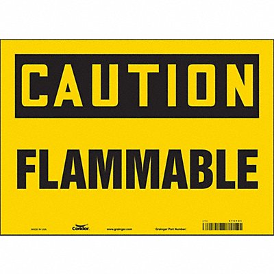 CONDOR 478F31 Safety Sign 10 inx14 in Vinyl