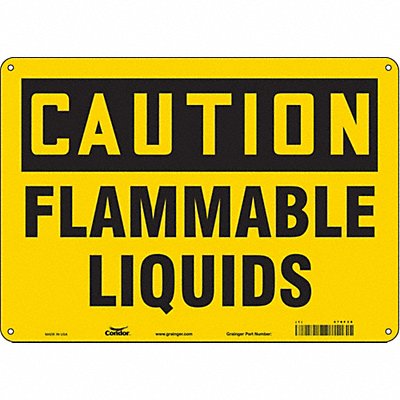 CONDOR 478F39 Safety Sign 10 inx14 in Aluminum