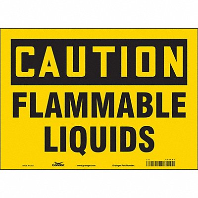 CONDOR 478F44 Safety Sign 10 inx14 in Vinyl