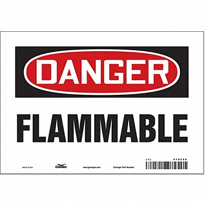 CONDOR 478F50 Safety Sign 7 inx10 in Vinyl