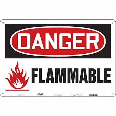 CONDOR 478F59 Safety Sign 24 in x 36 in Aluminum