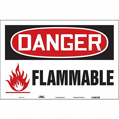 CONDOR 478F64 Safety Sign 24 in x 36 in Vinyl