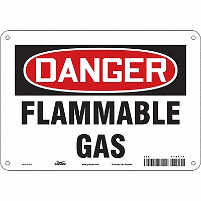 CONDOR 478F75 J6927 Safety Sign 7 inx10 in Polyethylene