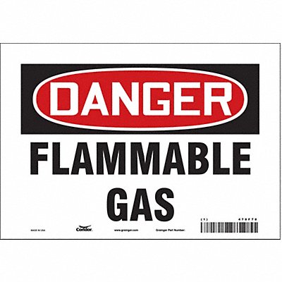 CONDOR 478F78 J6927 Safety Sign 7 inx10 in Vinyl