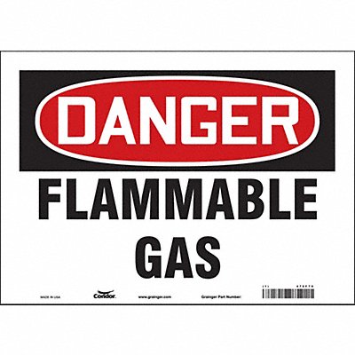 CONDOR 478F79 J6927 Safety Sign 10 inx14 in Vinyl