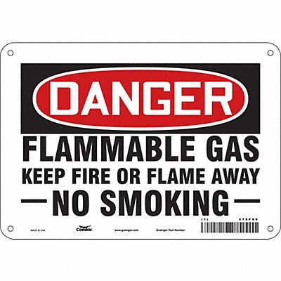 CONDOR 478F90 Safety Sign 7 in x 10 in Polyethylene
