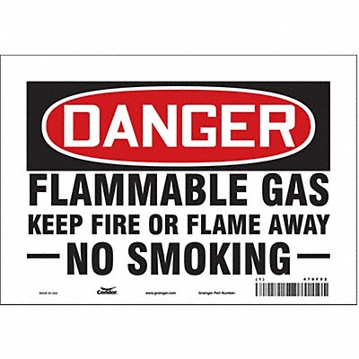 CONDOR 478F92 Safety Sign 7 inx10 in Vinyl