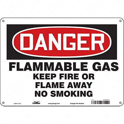 CONDOR 478F97 Safety Sign 10 in x 14 in Polyethylene