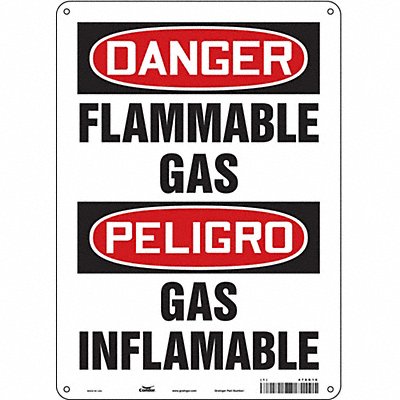 CONDOR 478G16 Safety Sign 14 inx10 in Aluminum