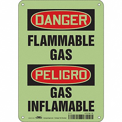 CONDOR 478G19 Safety Sign 10 in x 7 in Polyethylene