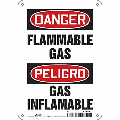 CONDOR 478G21 Safety Sign 10 in x 7 in Polyethylene