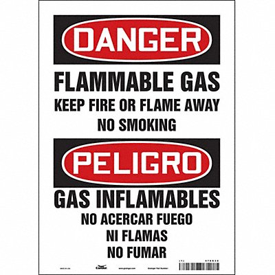 CONDOR 478G38 Safety Sign 14 inx10 in Vinyl