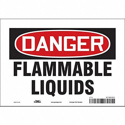 CONDOR 478G59 Safety Sign 7 inx10 in Vinyl