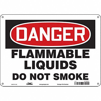 CONDOR 478G62 Safety Sign 10 in x 14 in Aluminum