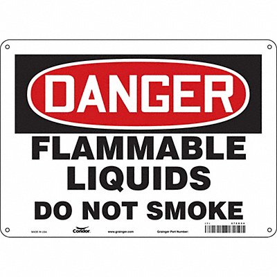 CONDOR 478G64 Safety Sign 10 in x 14 in Polyethylene