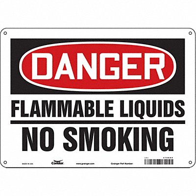 CONDOR 478G68 Safety Sign 10 in x 14 in Aluminum