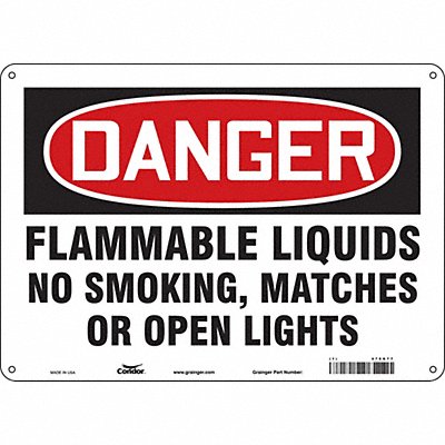 CONDOR 478G77 Safety Sign 10 in x 14 in Polyethylene