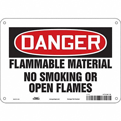 CONDOR 478H10 Danger Sign 7 in x 10 in Aluminum