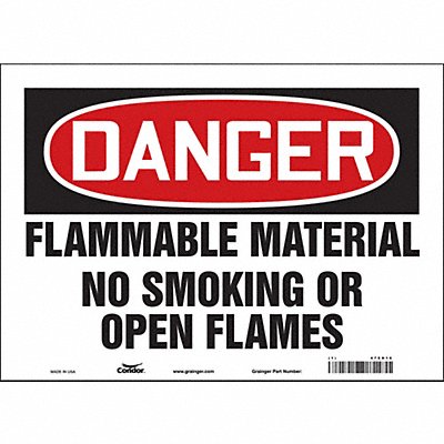 CONDOR 478H16 Safety Sign 10 inx14 in Vinyl