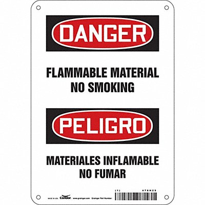 CONDOR 478H25 Safety Sign 10 in x 7 in Aluminum