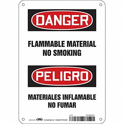 CONDOR 478H27 Safety Sign 10 in x 7 in Polyethylene
